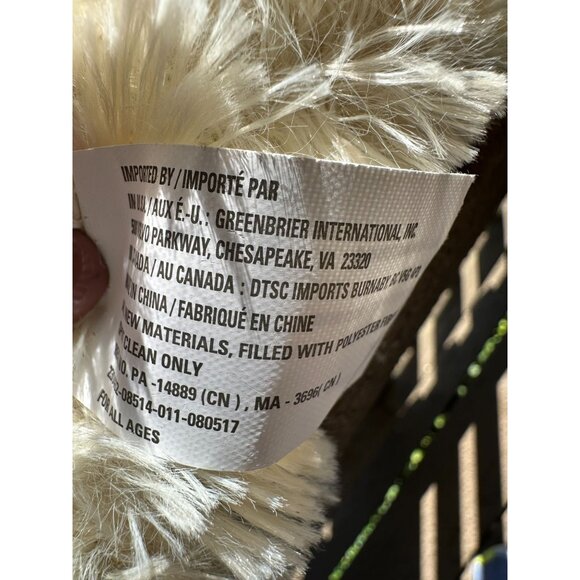 Bunny Rabbit Stuffed Animal Plush Shaggy Sequin Ears Small Easter Gift Basket - Picture 5 of 5